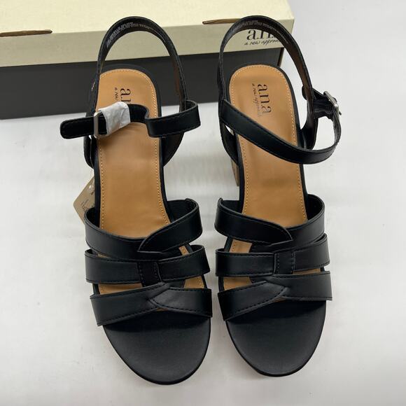 a.n.a Womens Billie Heeled Sandals Black Color Size 11M - Picture 6 of 15